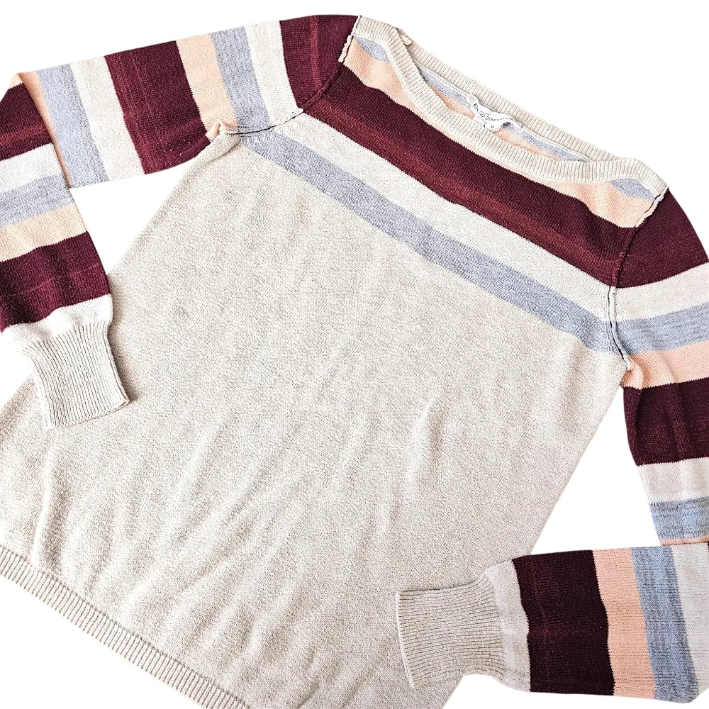 BCBGeneration Colorblock Boat Neck Sweater - Size M - Picture 3 of 11